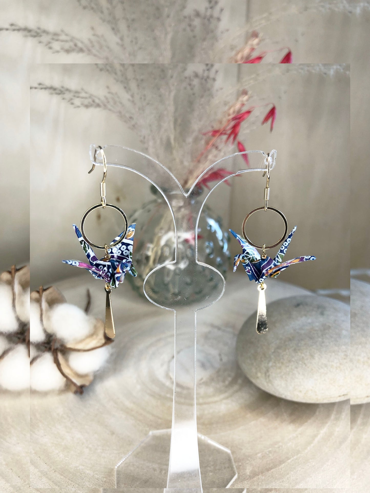 Boucles d'oreilles Grue M SI