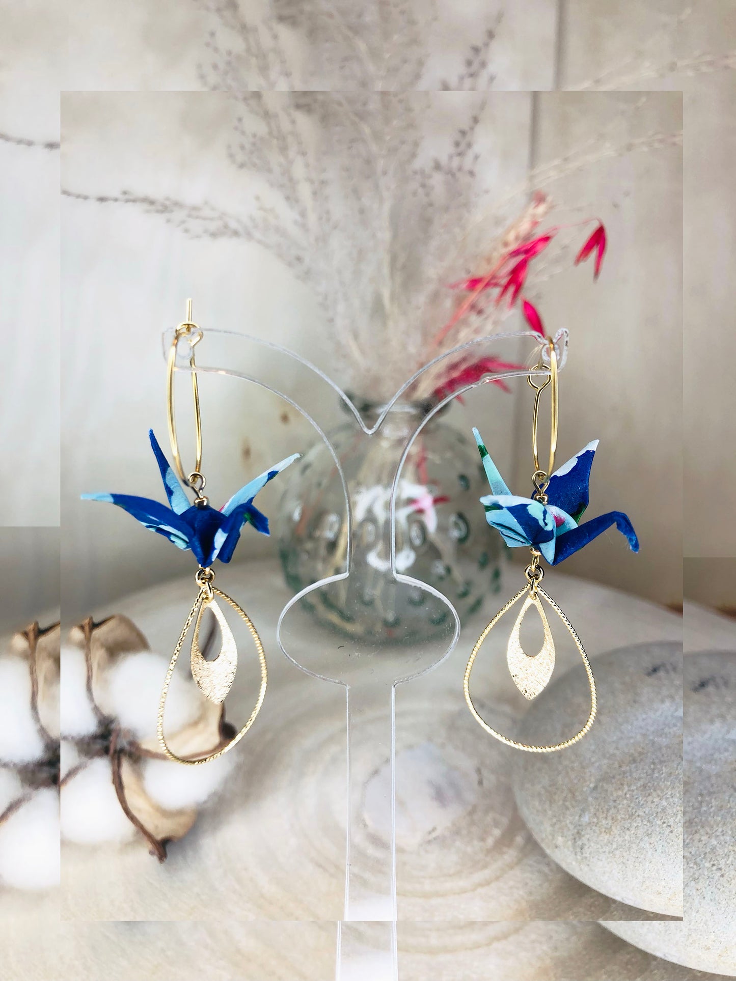 Boucles d'oreilles Grue Longue TM