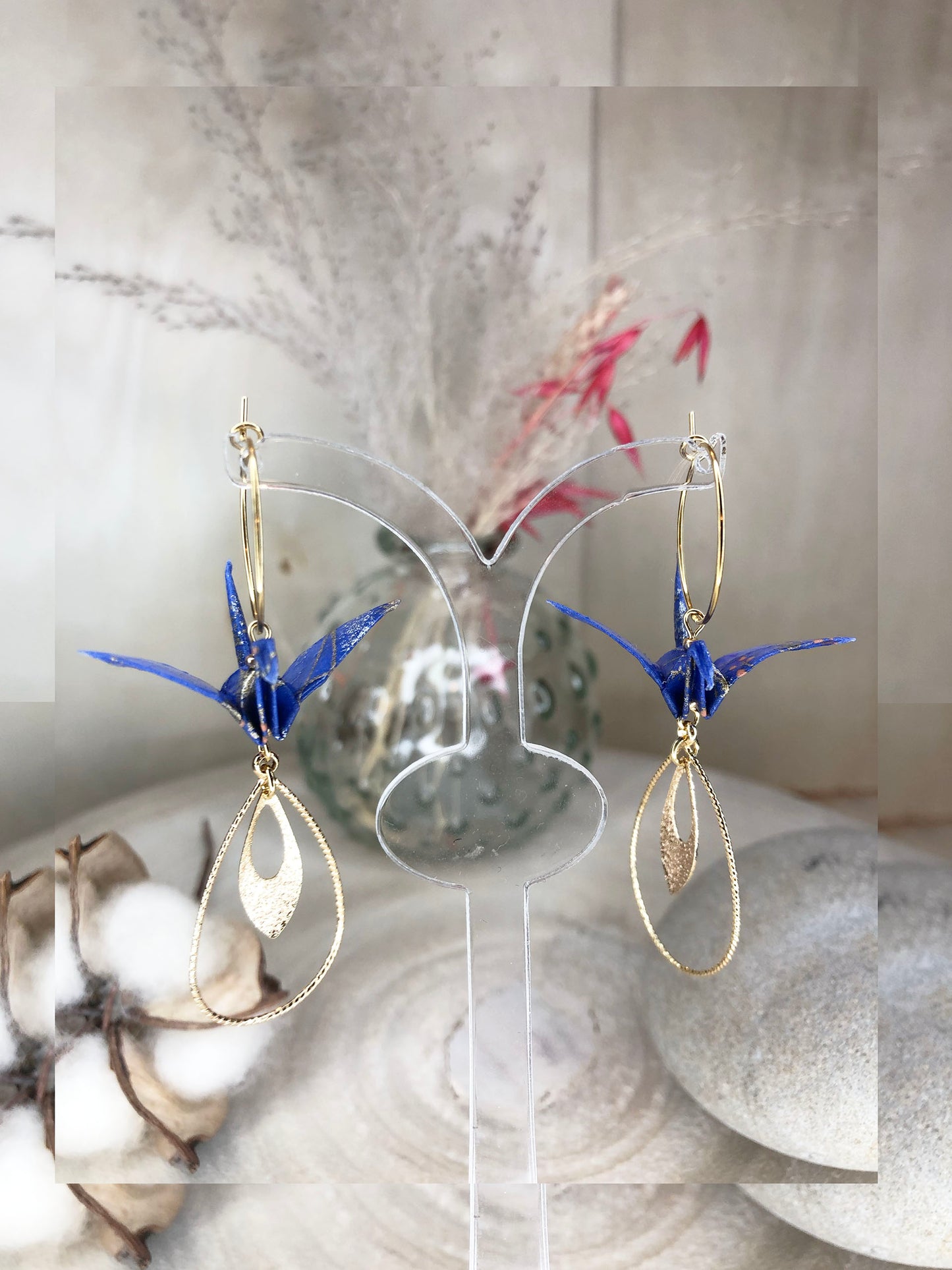 Boucles d'oreilles Grue Longue SI