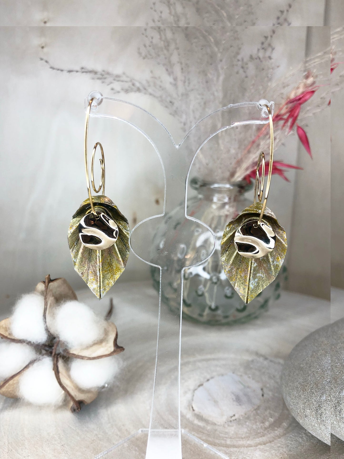 Boucles d'oreilles Leaf Longue TL