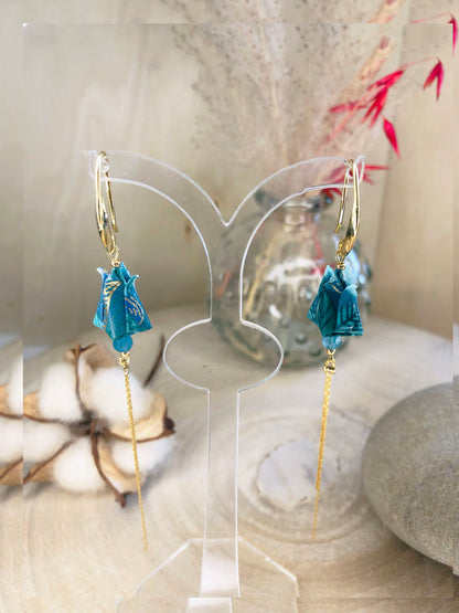 Boucles d'oreilles Lotus Longue TM