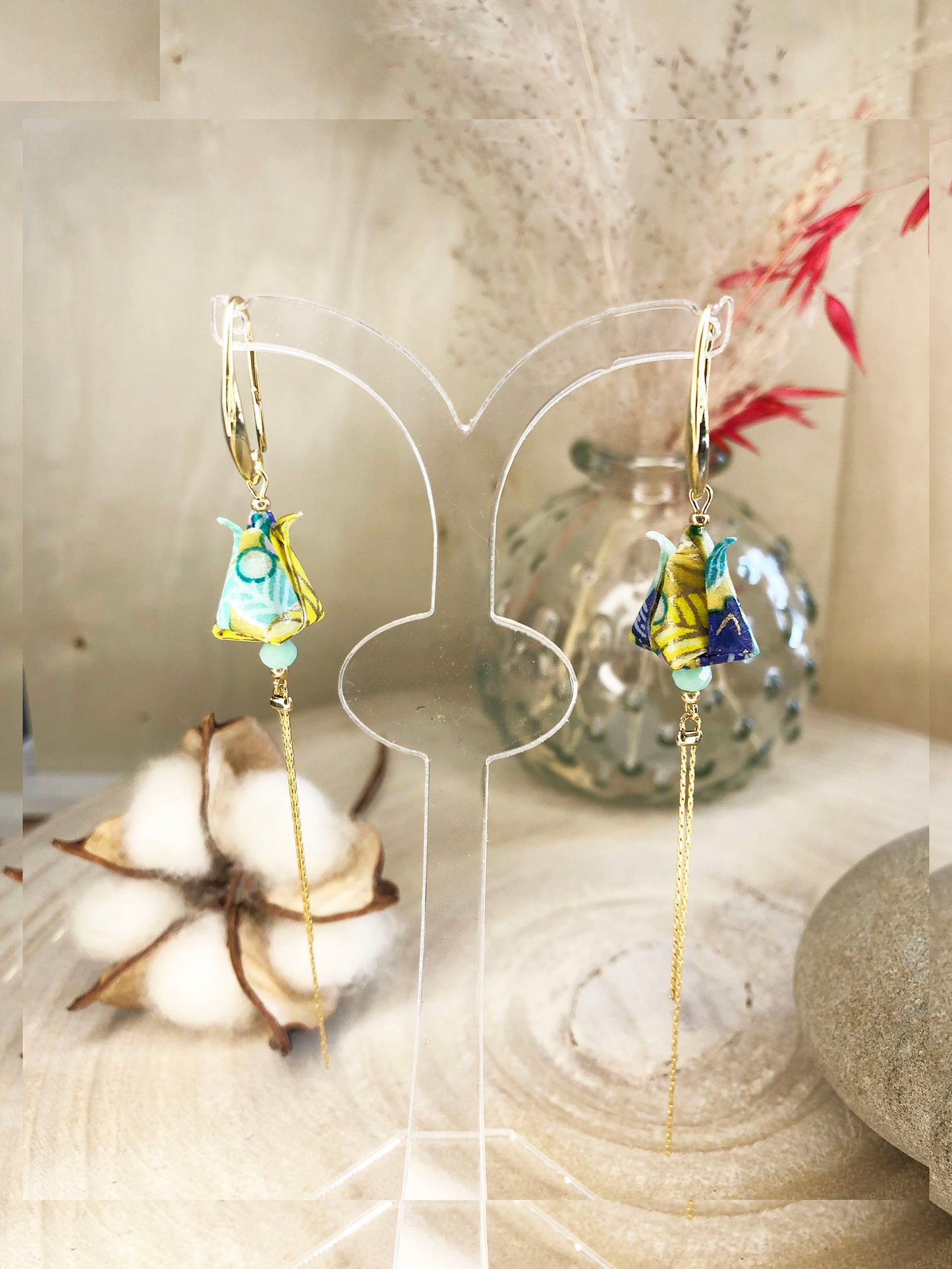 Boucles d'oreilles Lotus Longue TM